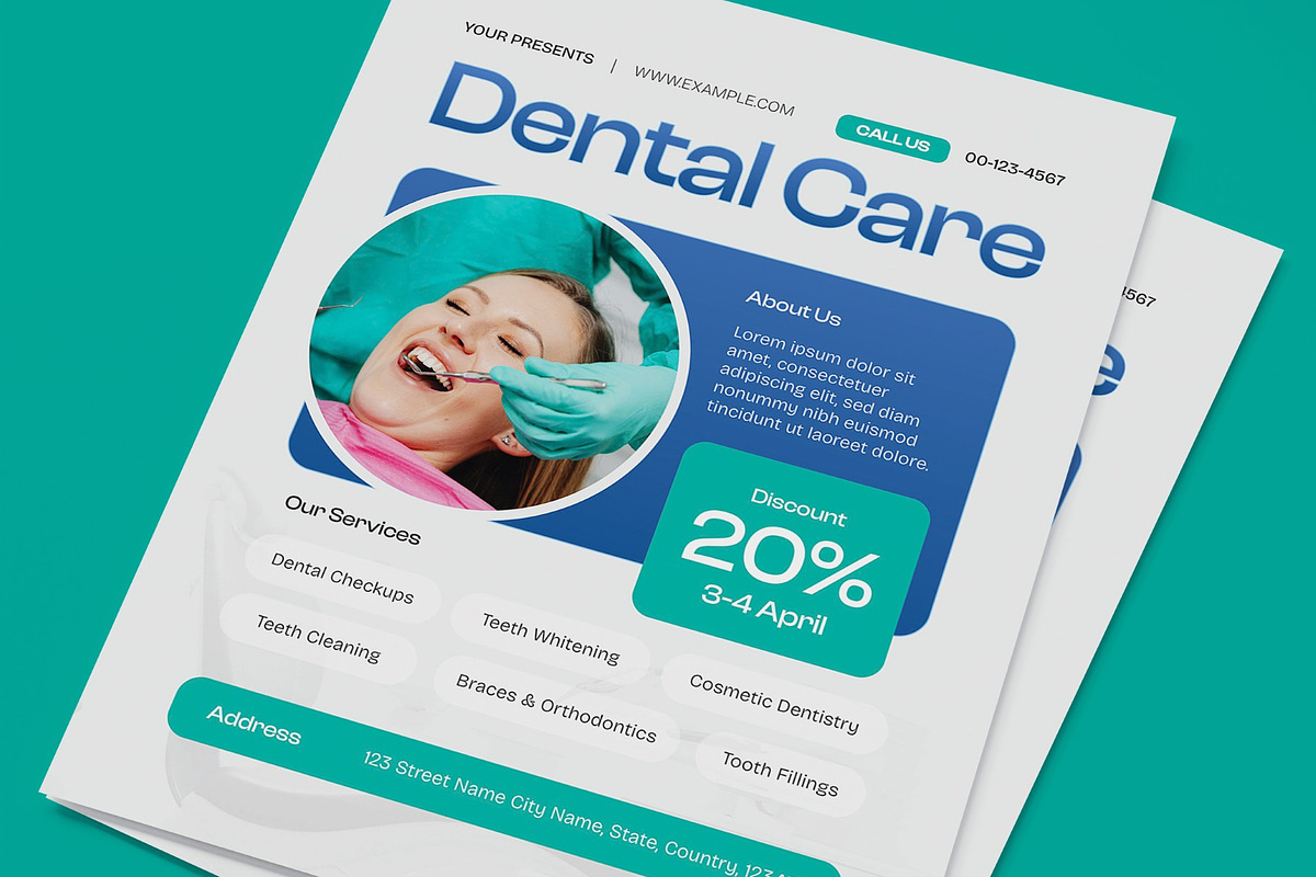 Dental Care Flyer, a Flyer Template by graphicook (Photo 2 of 3)