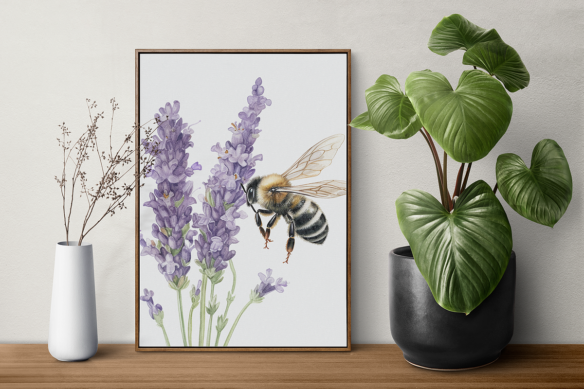 Honey Bee Watercolor Clipart, a Decorative Illustration by Watercolor Digital (Photo 6 of 7)