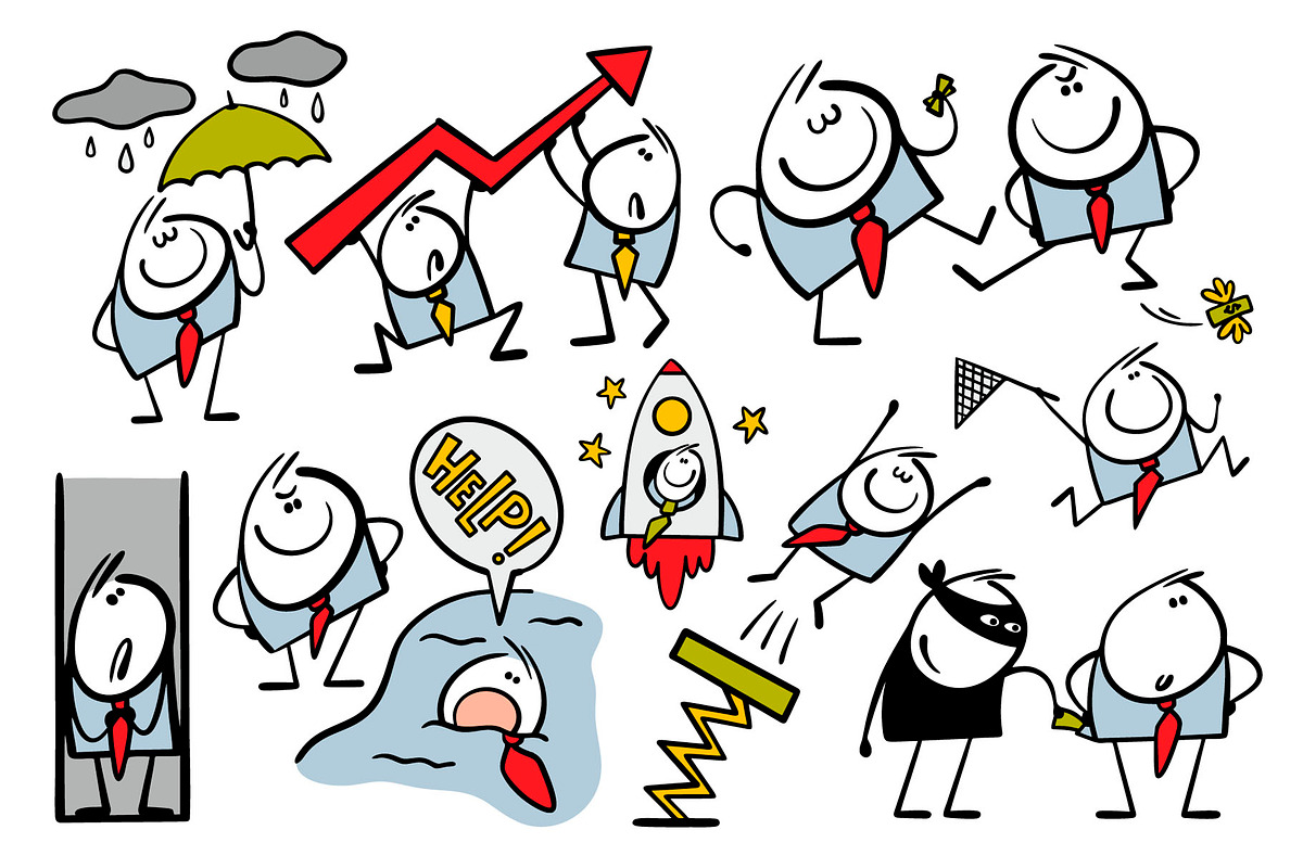 Cartoon business set 1., an Illustration by eka panova (Photo 5 of 6)