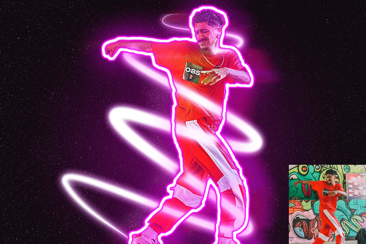 Neon Glow FX Photoshop Action, an Action Add-On by Studio Retouch (Photo 10 of 13)