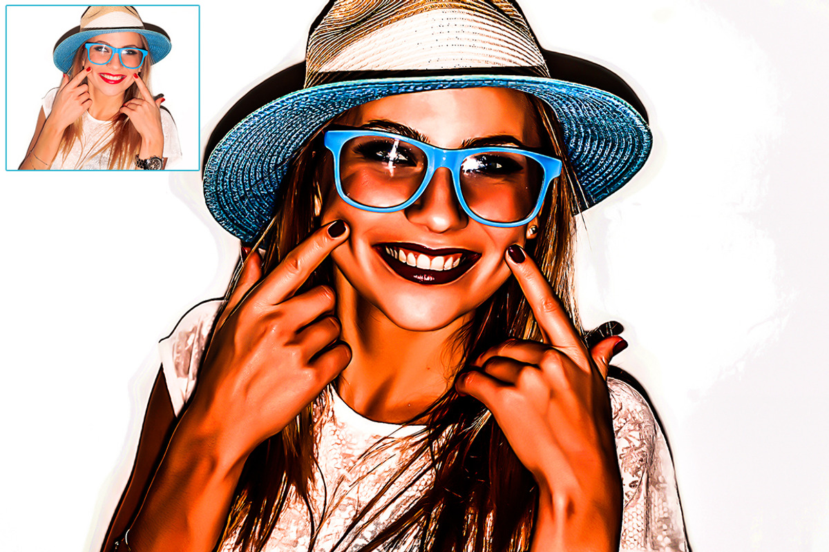 Colorful Oil Painting Photoshop Acti, an Action Add-On by designvillage (Photo 2 of 14)
