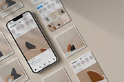 Instagram Post and Stories Mockup, a Device Mockup by graphicstuff.std (Thumbnail 6 of 10)