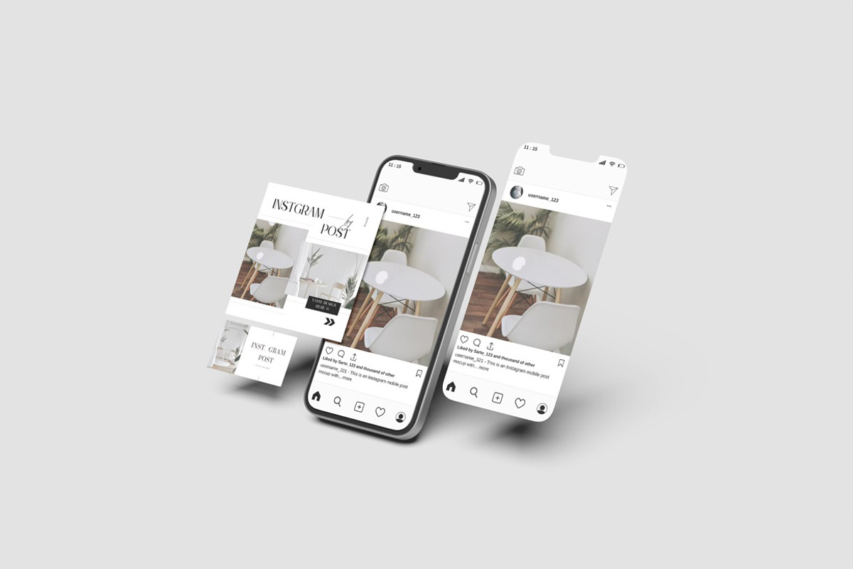 Instagram Post Mockup, an iPhone Mockup by YurnalisPerix (Photo 2 of 3)