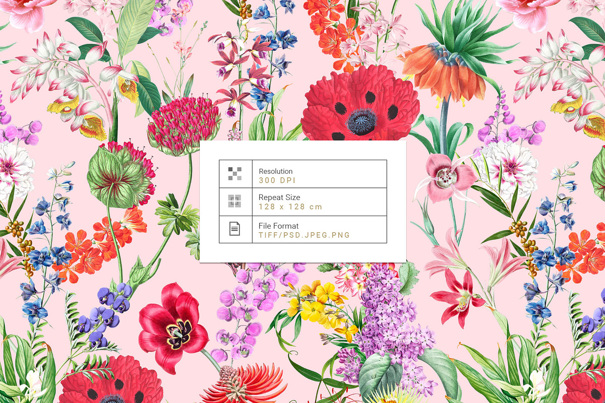 Primavera Fleurs bold floral prints!, a Pattern Graphic by TSTUDIO (Photo 3 of 11)