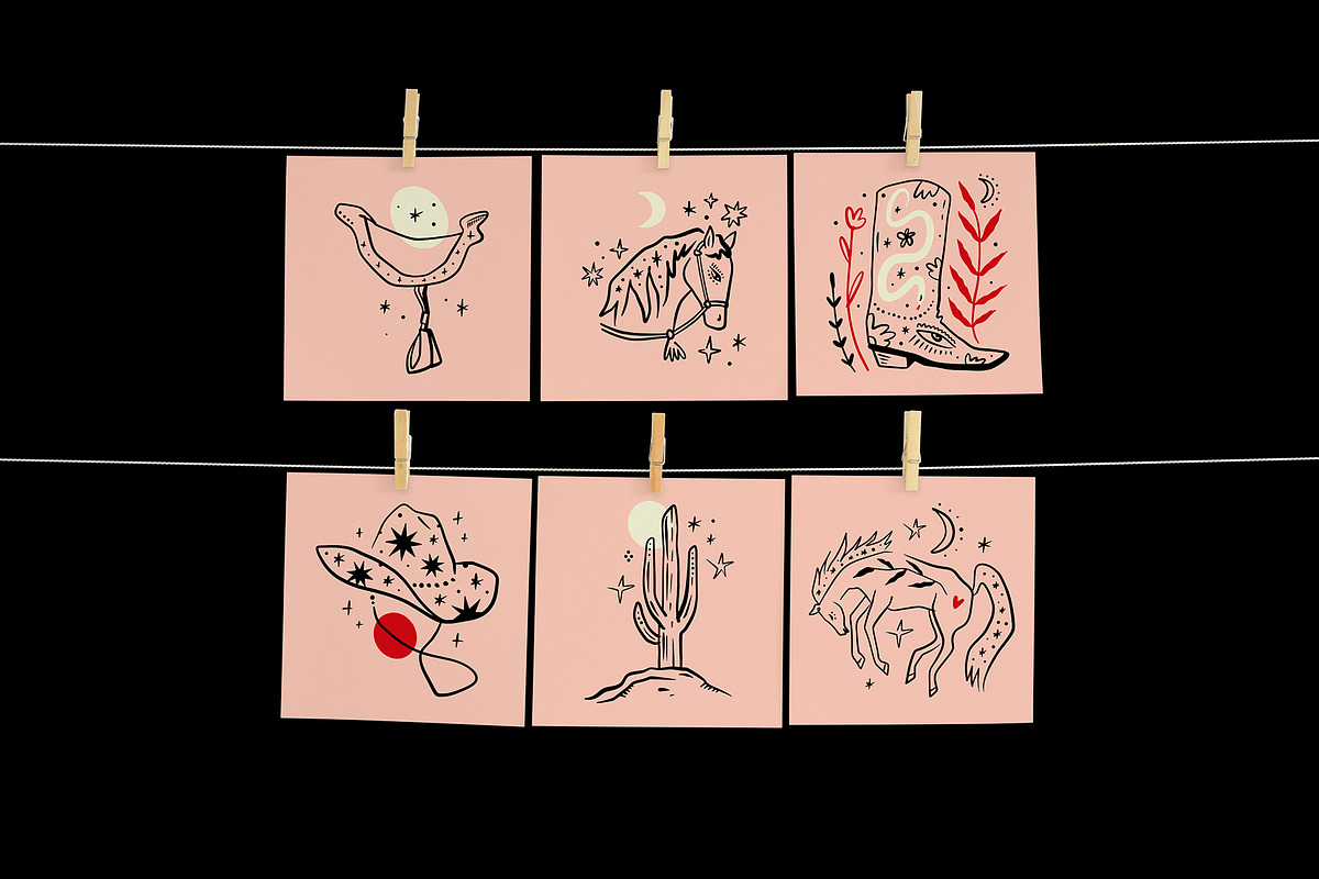 Space Cowgirl Bundle, an Animal Illustration by Annie Konst (Photo 5 of 14)