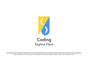 Coding Tech Logo Design Illustration, a Branding & Logo Template by Morvana Crew