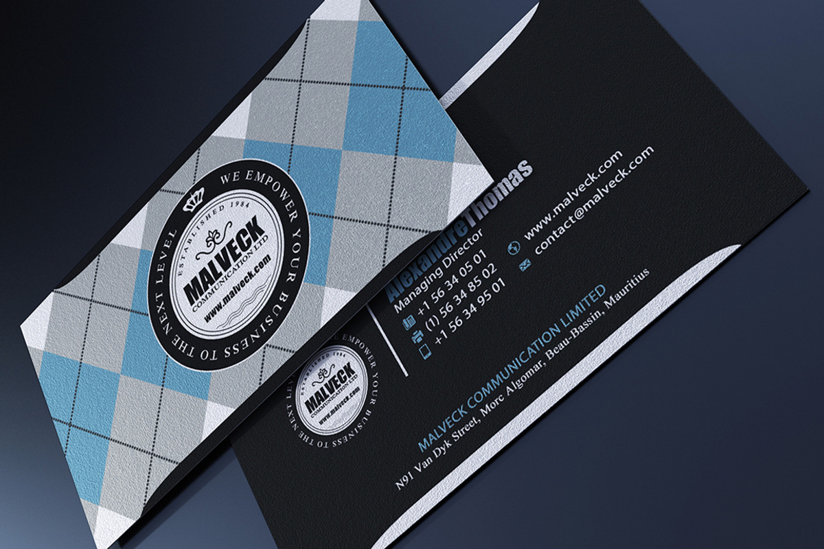 Argyle Business Card, a Business Card Template by Marvel (Photo 1 of 4)