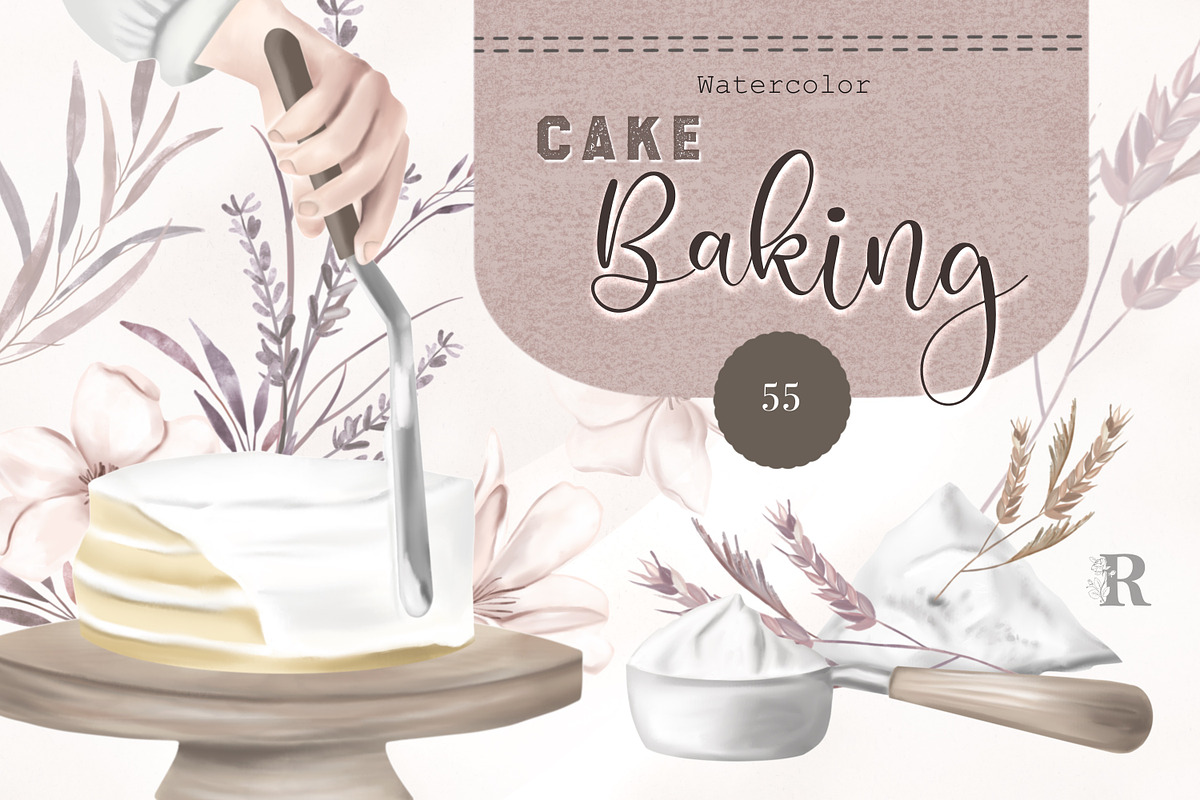 Cake Baking, a Food Illustration by Rachel Art Studio (Photo 1 of 7)