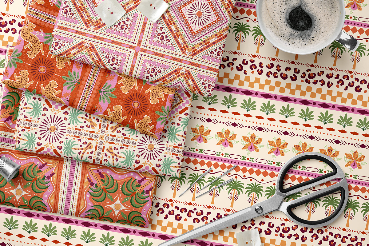 Tropical tile patterns, a Pattern Graphic by Tani Kuzminka (Photo 10 of 27)