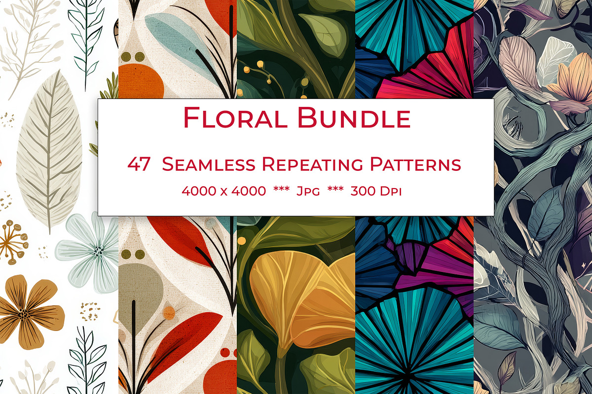 Floral Bundle, a Pattern Graphic by karenfoleyphoto (Photo 1 of 10)