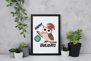Owlidays Funny Christmas Sublimation, an Illustration by Daily.Designs (Thumbnail 4 of 5)