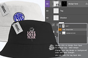 embroidery bucket hat PSD Mockup, a Hat Mockup by NH graphic (Thumbnail 4 of 4)