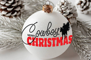 Cowboy Christmas SVG Cut File Print