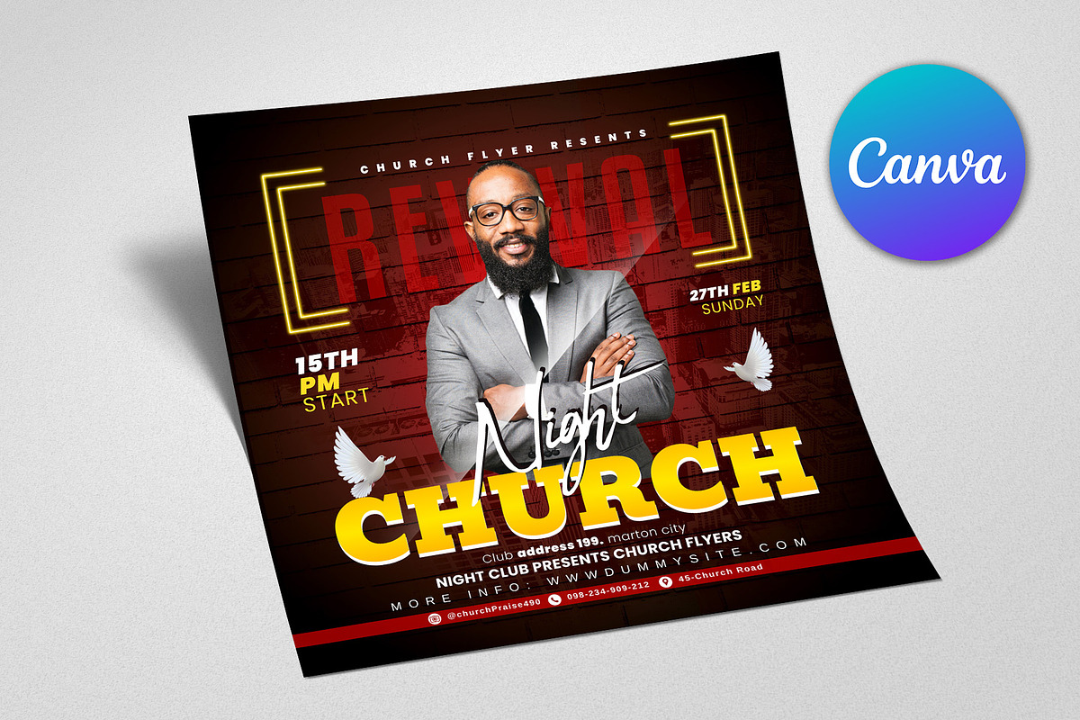 Church Flyer | Canva Flyers preview 2