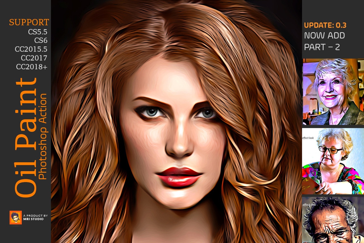 Oil Paint Photoshop Action, an Action Add-On by MRI STUDIO (Photo 1 of 13)