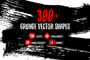 Grunge gouache vector shapes, a Shape Add-On by Marya Deneko