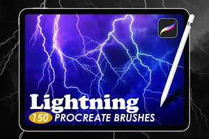 150 Lightning Procreate Brushes, a Brush Add-On by ArtistMef