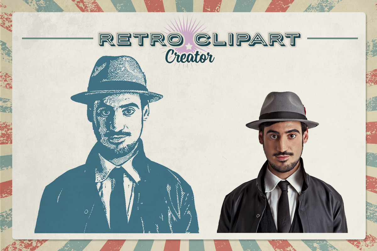 Retro Clipart Creator, an Action Add-On by g design (Photo 8 of 12)