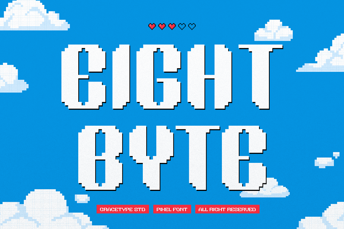 Eight Byte | Pixel Font, a Sans Serif Font by gracetype_studio (Photo 1 of 12)