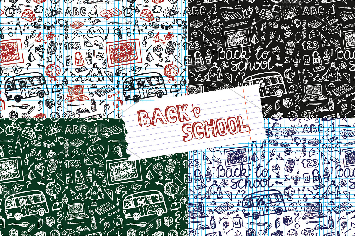 Back to School.Seamless pattern