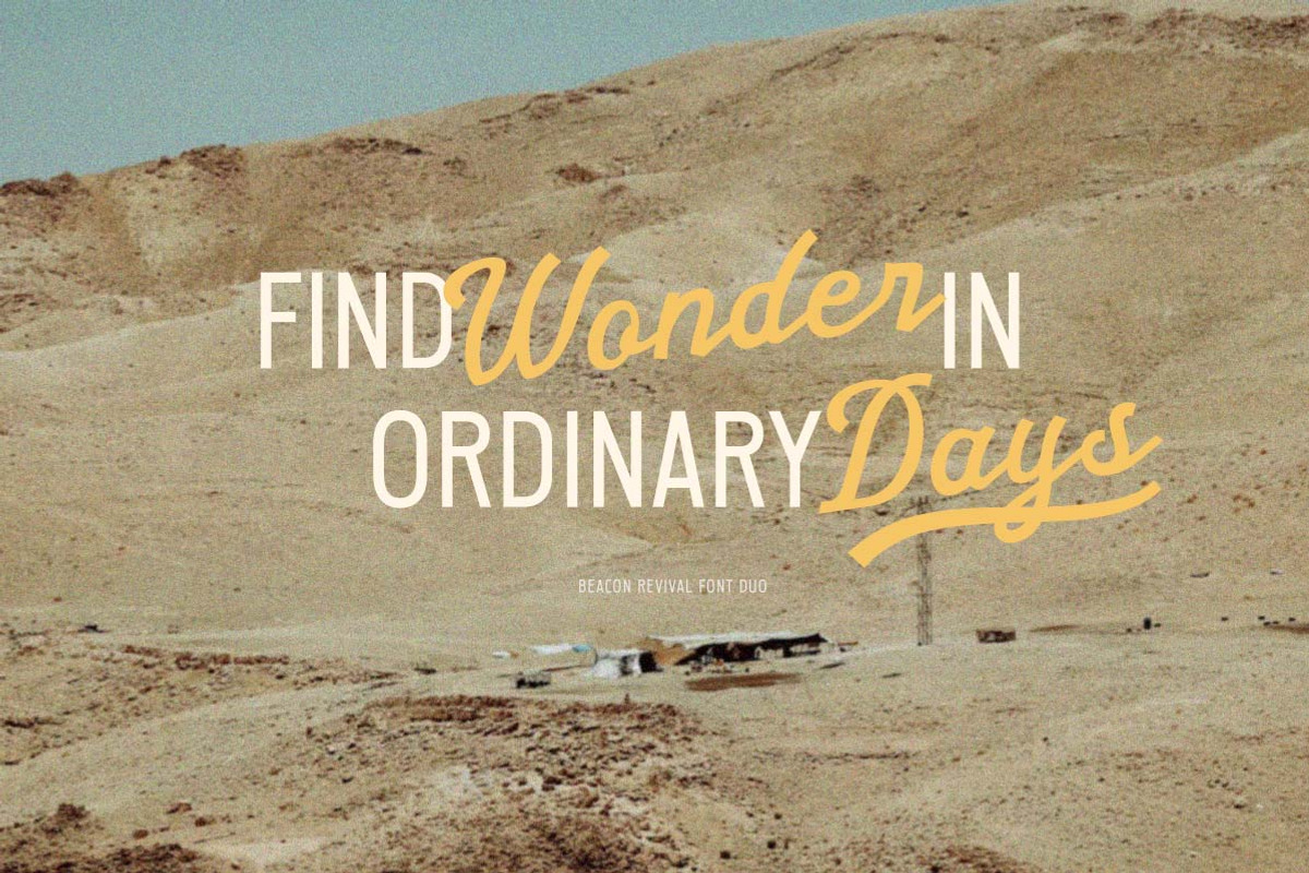Beacon Revival Vintage Font Duo, a Script Font by Letterhend Studio (Photo 2 of 11)