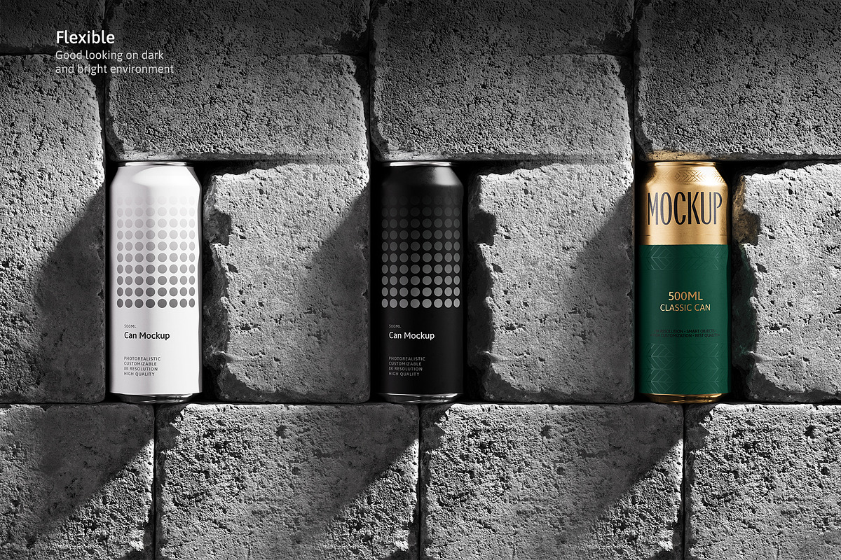 500ml Can Mockup | Brick Scene, a Packaging Mockup by AY Mock-Ups (Photo 6 of 7)