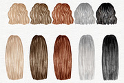 Female Hairstyles set, a Person Illustration by Colibri Watercolor (Thumbnail 6 of 14)