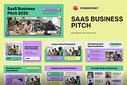 SaaS Business Pitch Powerpoint, a Presentation Template by Sixtemp (Thumbnail 1 of 3)