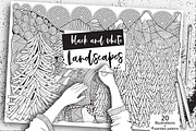 Black and white landscapes, a Texture Illustration by ImHope (Thumbnail 1 of 15)