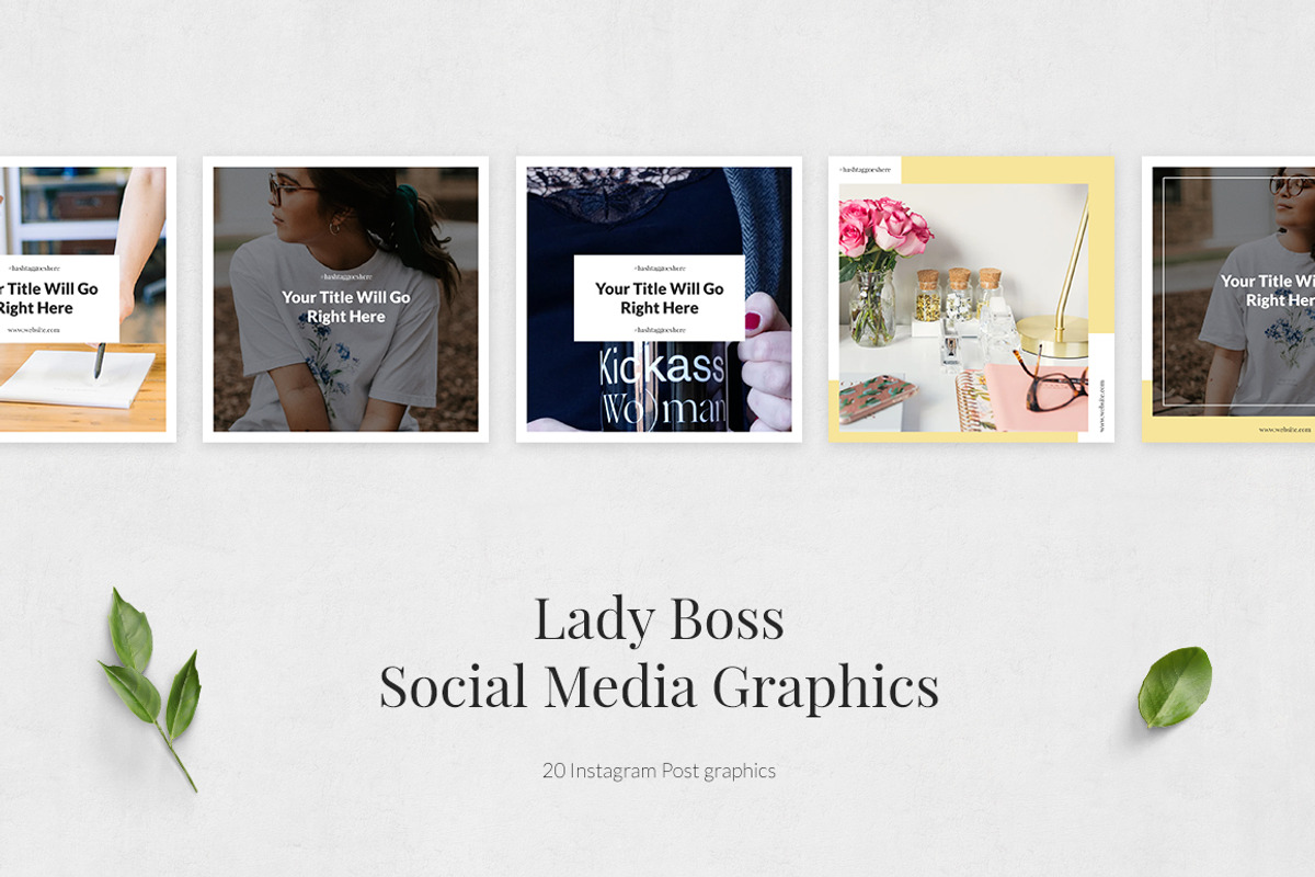 Lady Boss Instagram Posts, a Social Media Template by Social Corner Graphics (Photo 2 of 8)