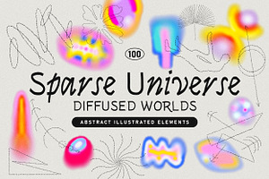 SPARSE UNIVERSE Abstract Elements, an Object Graphic by angelainthefields