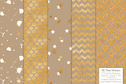 Champagne Gold Foil Digital Papers, a Pattern Graphic by Amanda Ilkov (Thumbnail 4 of 4)