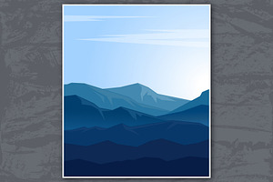 Vector Mountain Landscape