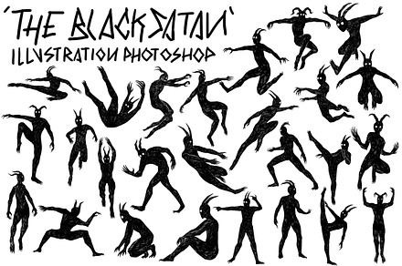 Black Satan Silhouette, an Illustration by Design by sebrodbrick