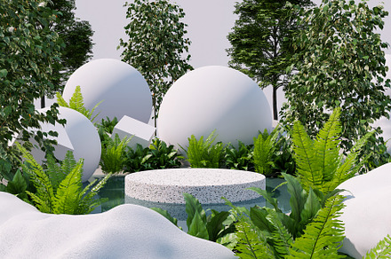 Terrazzo product display podium., a Nature Photo by vanitjan