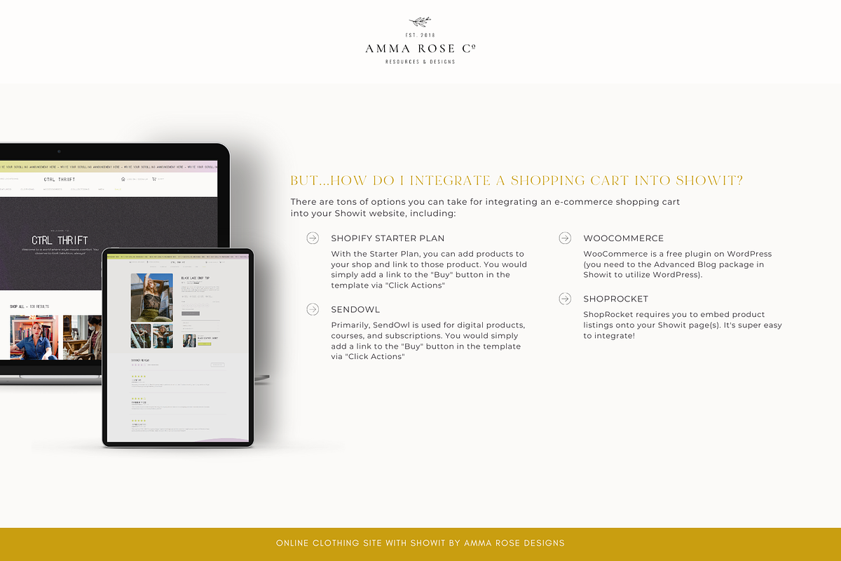 Trendy Online Clothing Showit Site, a Websites & App Template by ammarosedesignsllc (Photo 8 of 8)