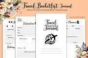 Travel Bucket List Planner, a Stationery Template by Hurairagraphics (Thumbnail 1 of 6)