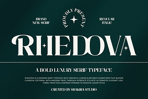 Rhedova - Modern Bold Luxury Serif