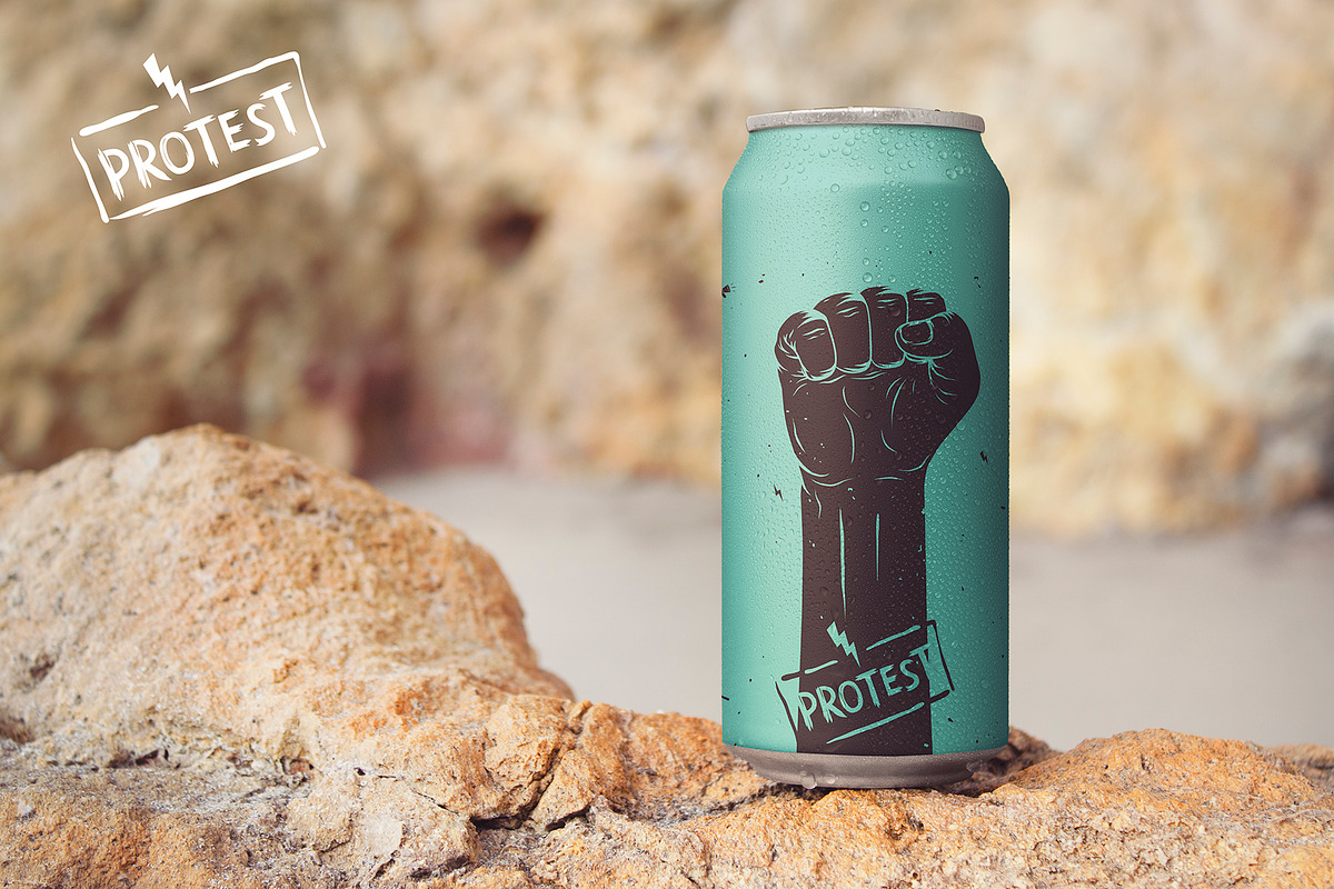 16oz Can on the Stone, a Packaging Mockup by SmartDesigns (Photo 4 of 5)