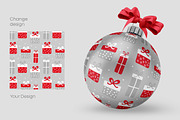 Christmas Ball Mockup Set, an Advertising Mockup by Graphic Bird (Thumbnail 2 of 9)
