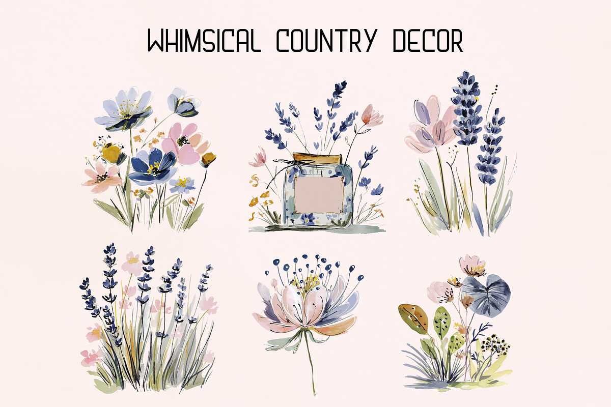 Blooming Country Set, an Animal Illustration by GiraffeCreative (Photo 5 of 20)