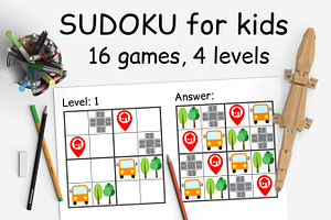 Sudoku Kids game. Children puzzle, an Education Illustration by jelisua88
