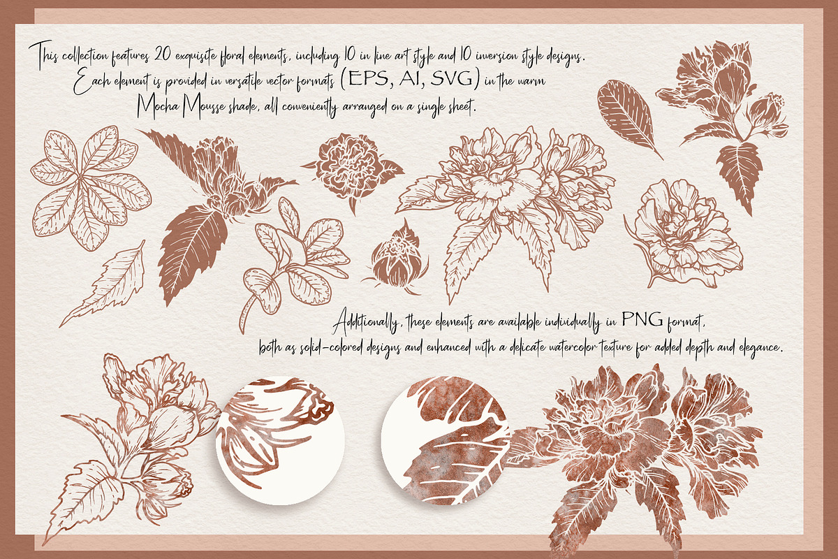 Mocha Mousse Watercolor Collection, a Graphic by Nadya Saen Art (Photo 4 of 12)