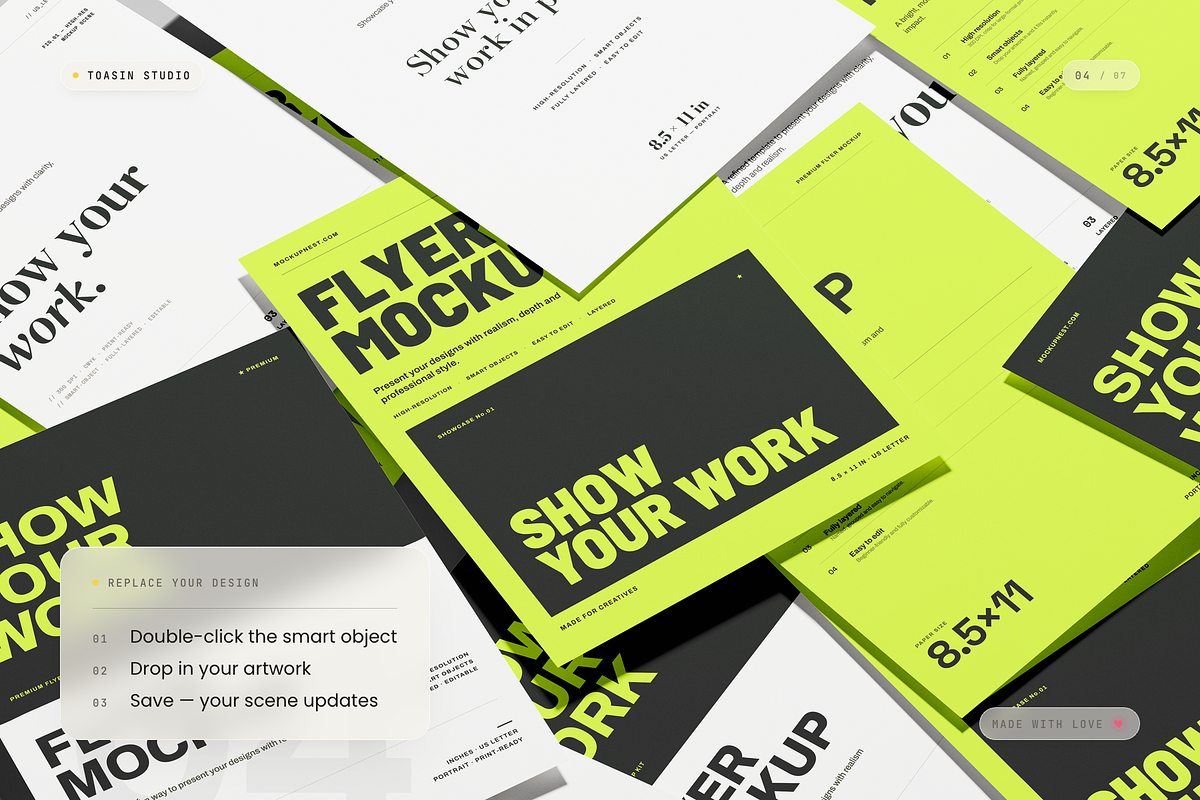 US Letter Flyer Mockup, an Advertising Mockup by Toasin Studio (Photo 4 of 7)