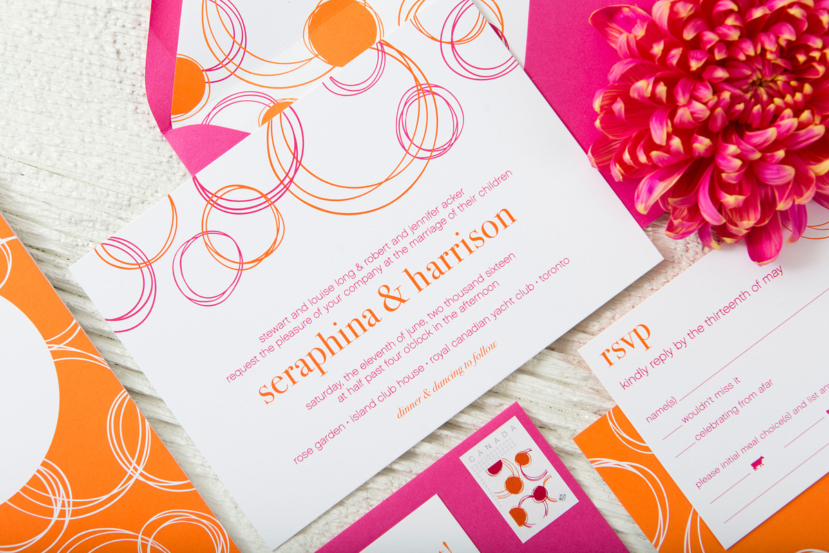 Circles Wedding Invitation Suite, an Invitation Template by Laura K Invitations (Photo 3 of 5)