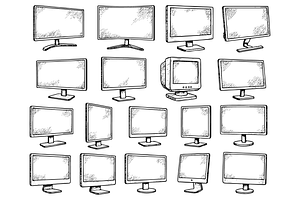 Monitor Display Types Set, an Object Graphic by RT Studio