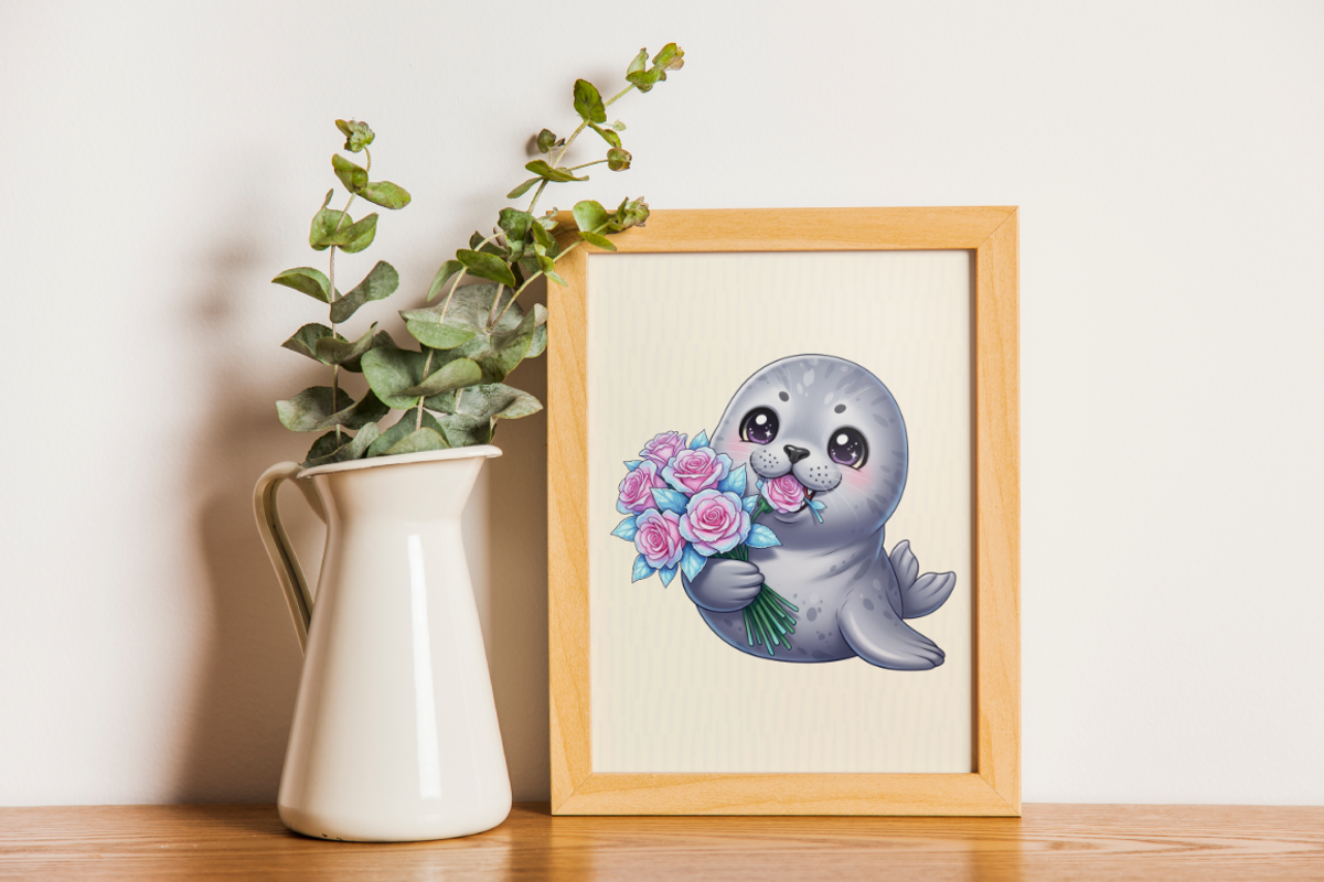 Animals and Roses PNG Clipart Floral, an Animal Illustration by KennedyStudio (Photo 4 of 5)