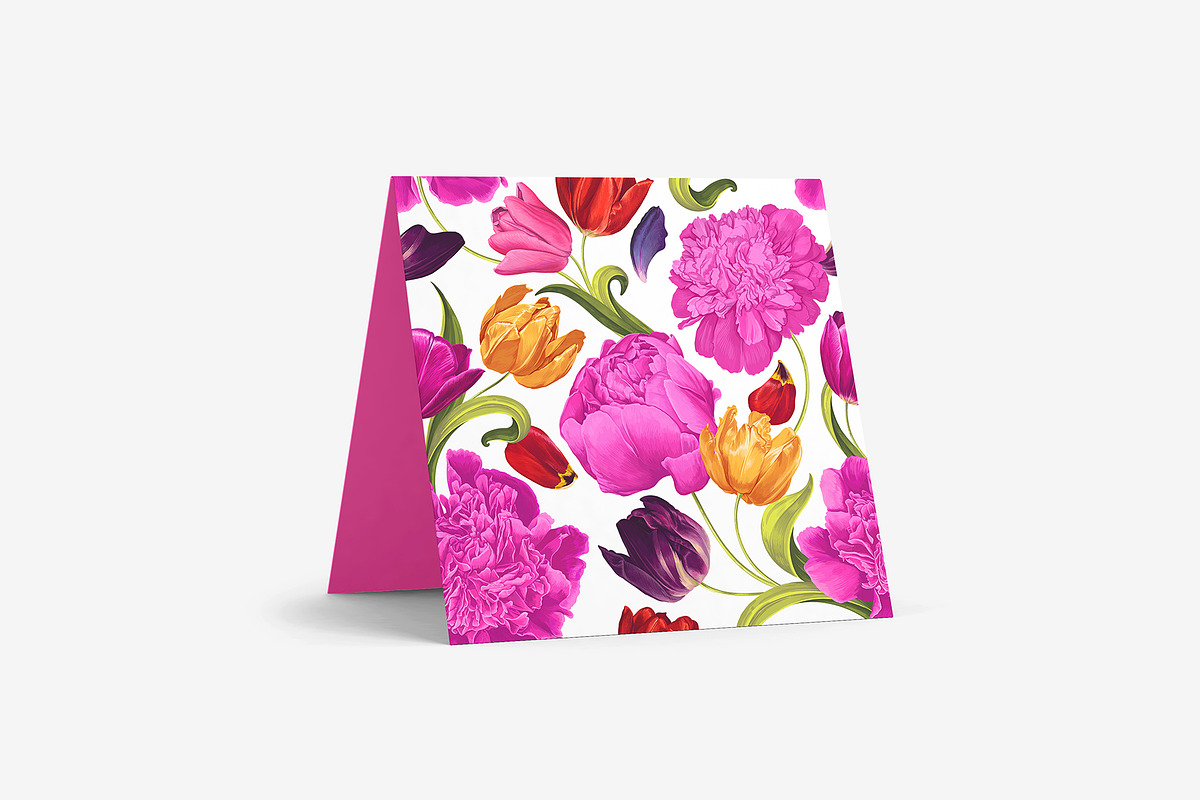 Bright Pattern Peony & Tulips, a Pattern Graphic by MarynaPetrovska (Photo 8 of 9)
