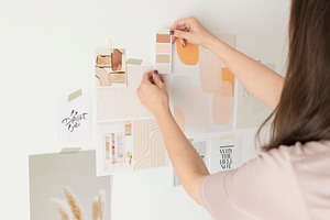 Business woman moodboard, a Business Photo by Superkitina