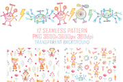 Watercolor Robots Party, an Animal Illustration by antuanetto (Thumbnail 7 of 15)